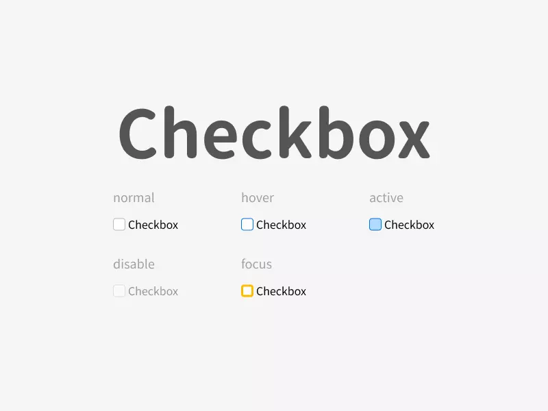 Checkbox 介紹示意圖